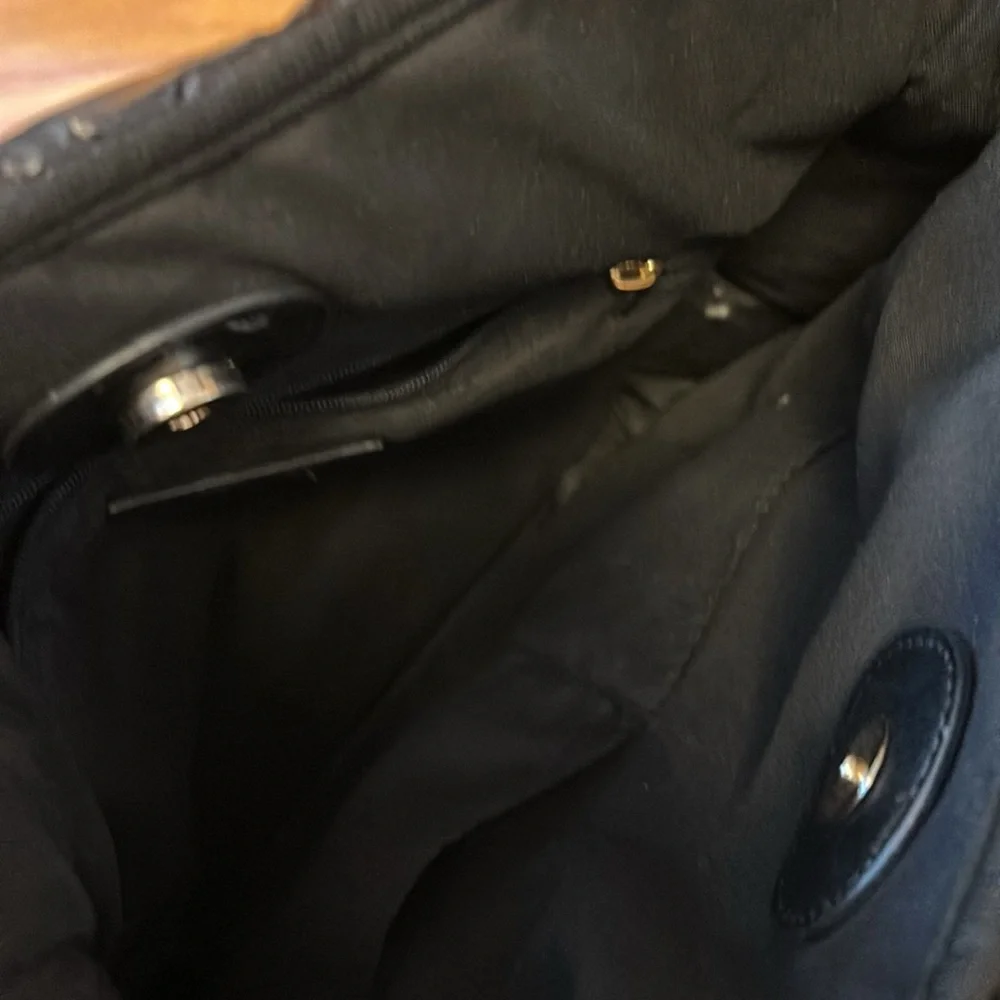 Ah-Dorned Black Puffer Nylon Crossbody Bag